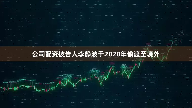 公司配资被告人李静波于2020年偷渡至境外